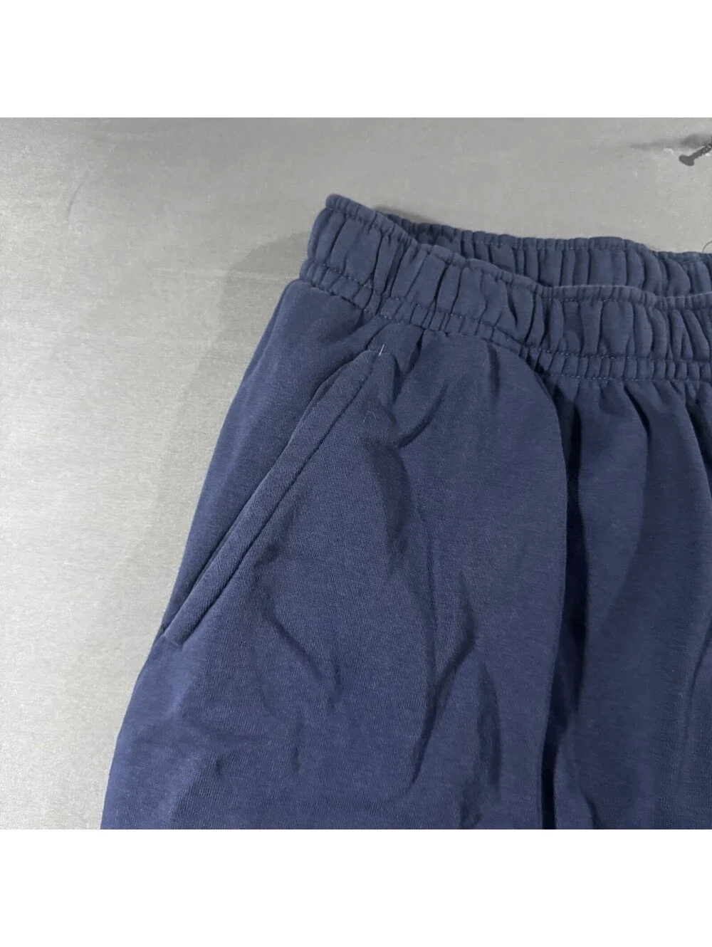 Nike Men Activewear Shorts L Navy Blue Sportswear Club Fleece Sweat Big Swoosh